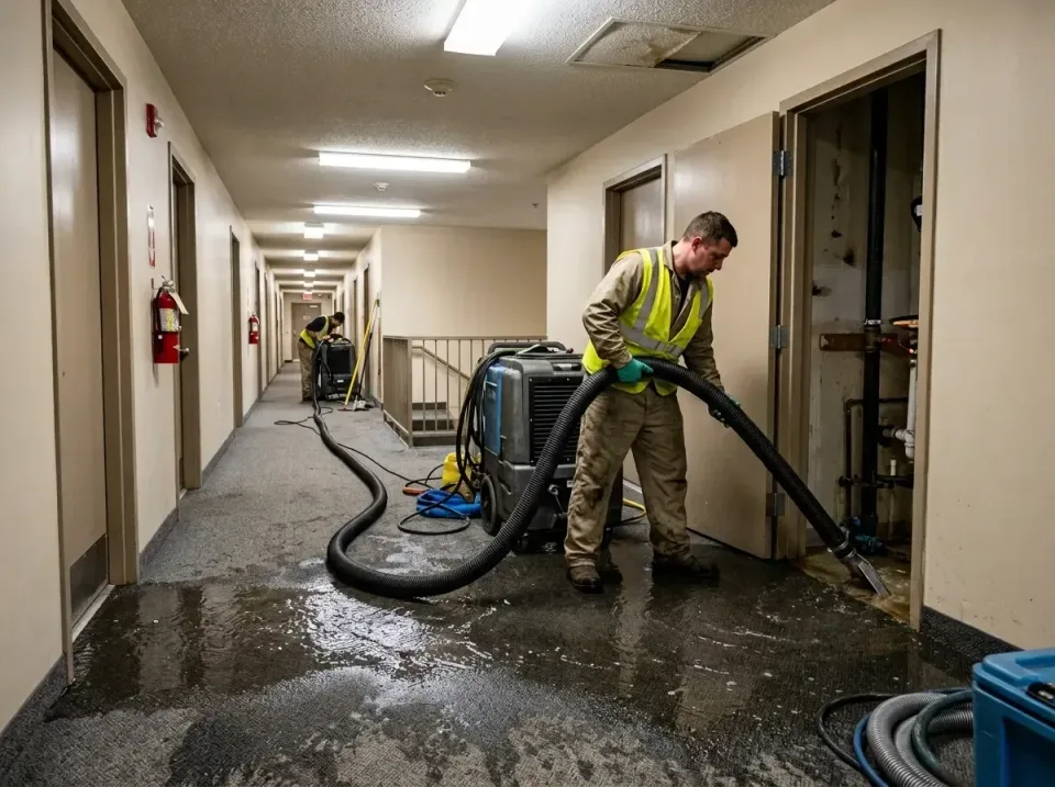 multi-unit-apartment-hallway-f-005 — frequently asked questions, Emergency Burst Pipe Water Extraction & Removal in Nesqueho…